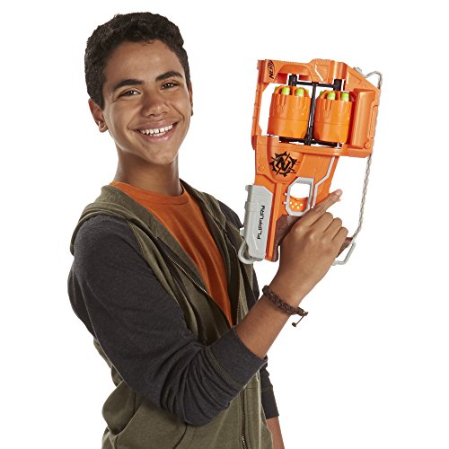 Nerf Zombie Strike FlipFury Blaster,Orange, Etc.