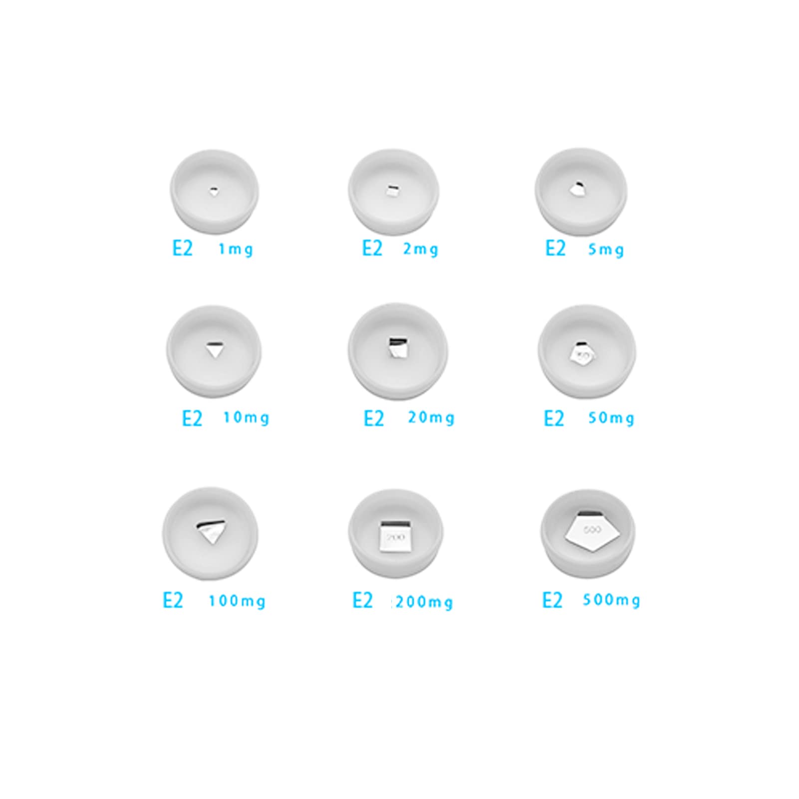 Calibration Weight high Precision 316 Stainless Steel Piece Grade E2 (500 mg)