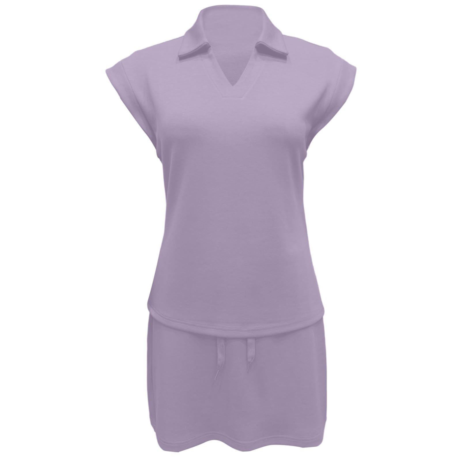 Generisch 2026 Blusa Mujer Elegante Traje de Falda para Manga Corta Activa Diseño con Clásico Ideal para Actividades Deportivas Perfecto con Tenis en Primavera