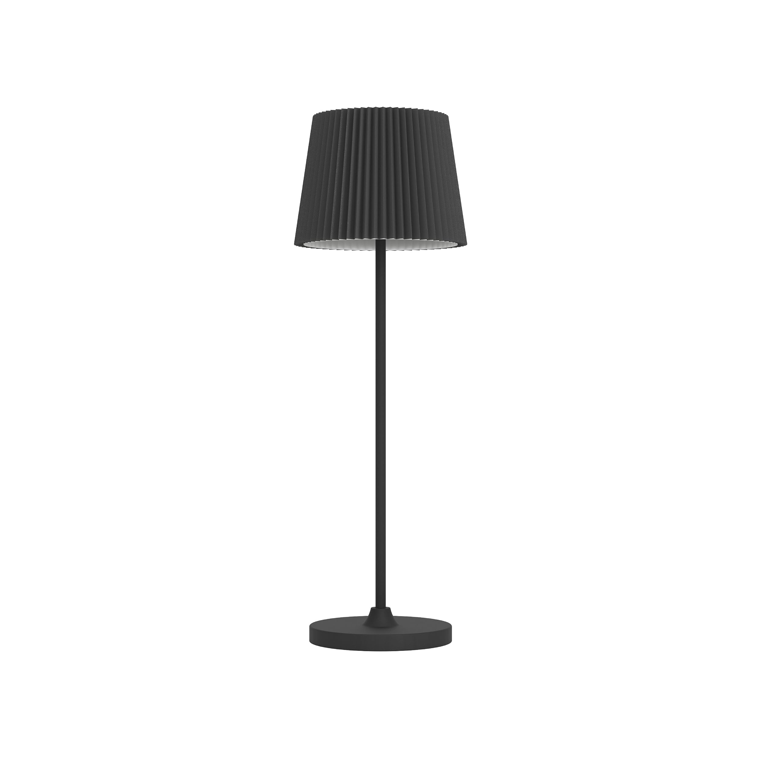 Eglo Cordless LED Table lamp Leonero, Wireless Battery Bedside Light, USB Rechargable Indoor Lighting, Metal with Folding lampshade, Black, Touch dimmable, Warm - Neutral White