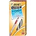 BIC Round Stic Grip Xtra Comfort Ballpoint Pen, Fine Point (0.8mm), Red, 12-Count