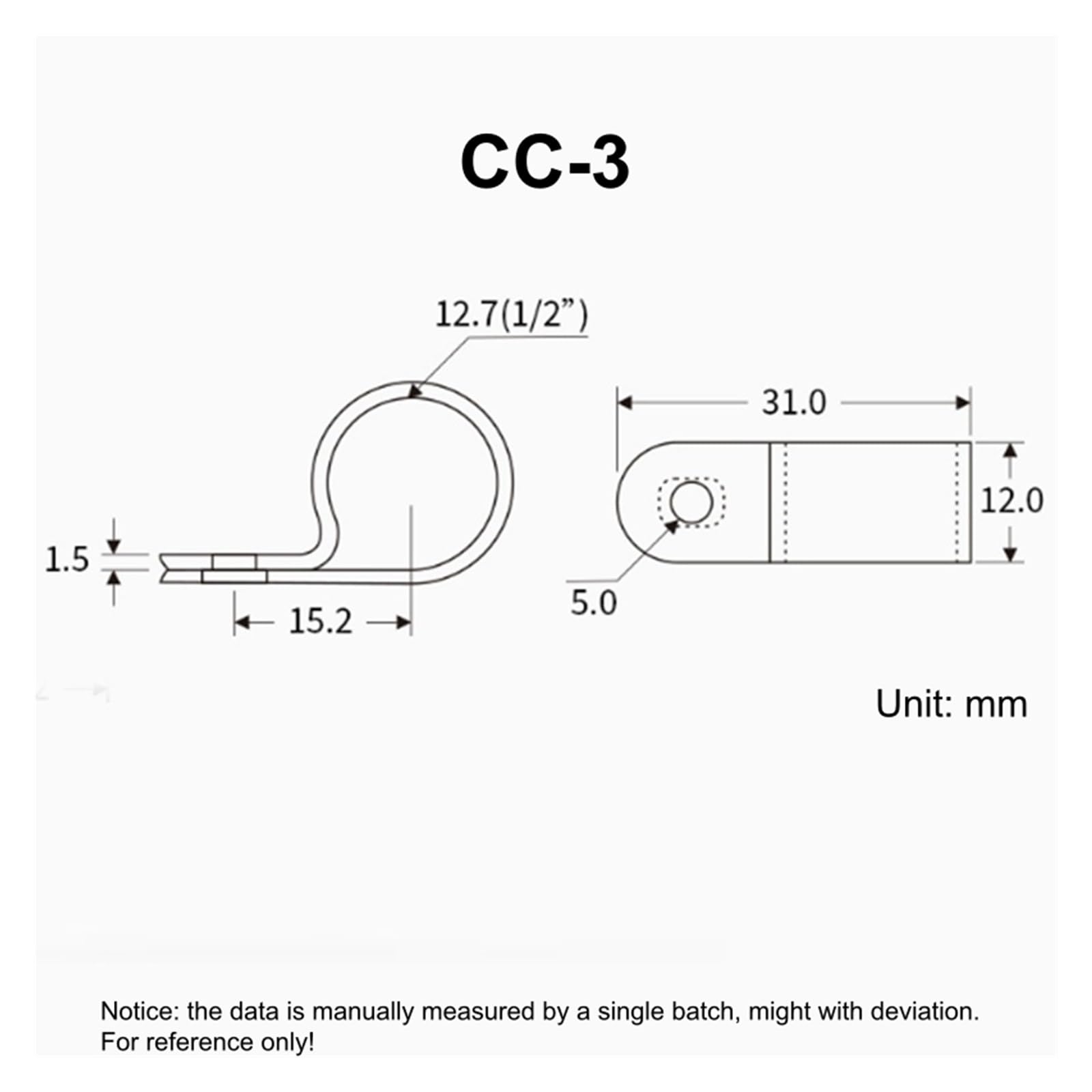 Kabelklammern, 100 stücke Schwarz P Stil Montage Kabel Klemme Kunststoff Nylon Isolation Schraube Fixiert Draht Halter Kabel Clips Manager(12.7mm)