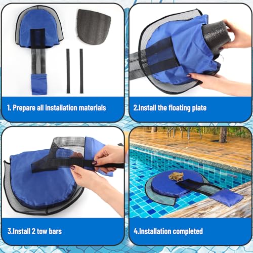 dellyy Ausstiegshilfe Pool für Tiere, Pool Ausstiegshilfe Tiere, Schwimmende Rampe Rettungen, Tierrampe Kleintier Swimming Fluchtrampe(1 Stück)