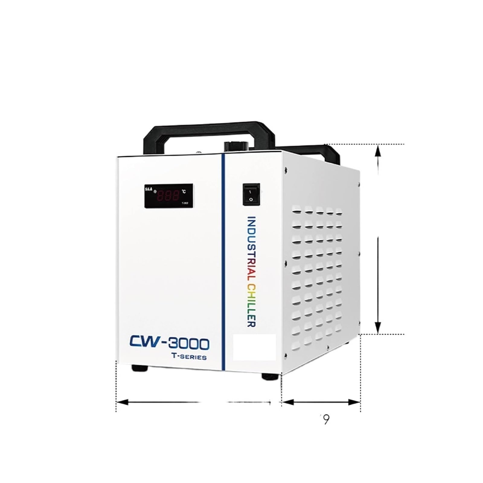 S & A CW3000 Przemysłowy agregat wody lodowej do chłodzenia maszyny do grawerowania CO2, chłodzenie routera CNC Wrzeciono chłodzone wodą(Pagoda 10mm,CW3000 DG(110))