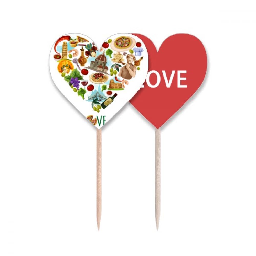 Pique à cupcake Love Heart pour buffets et soirées à thème Rome