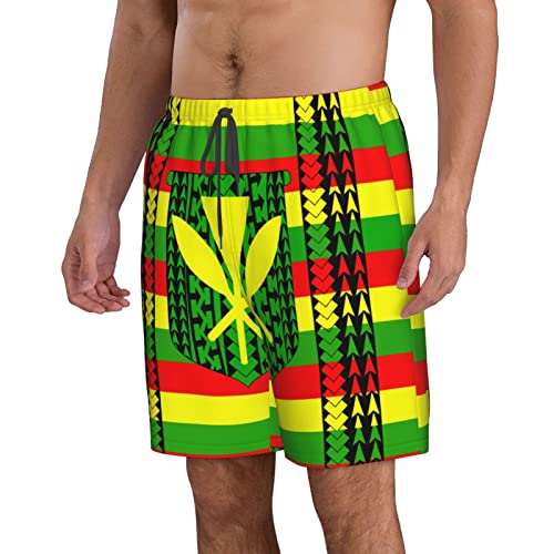 Tribal Kanaka Maoli Flag Men Shorts Beach Board Trunk Swim Casual with Pockets Boxer Briefs Outdoor2