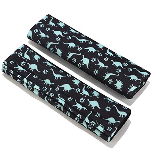Image of Baby Seat Belt Strap Cover, 2 Pcs Kids Car Seat Belt Cushions Pads, Shoulder Strap Protectors for Girls Boys (Dinosaur 2A)