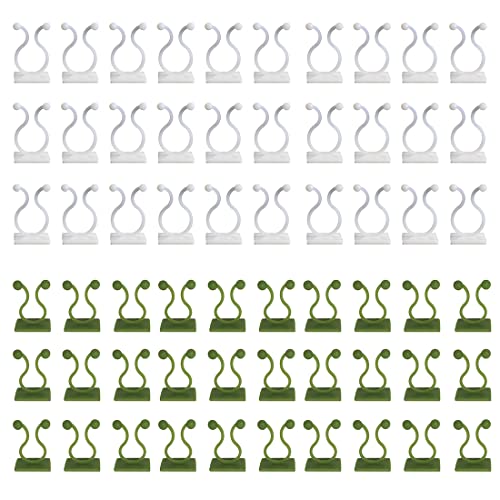 60 Piezas Clips de Soporte de Plantas de Jardín Clips para Plantas Trepadoras Adhesivo Gancho de...