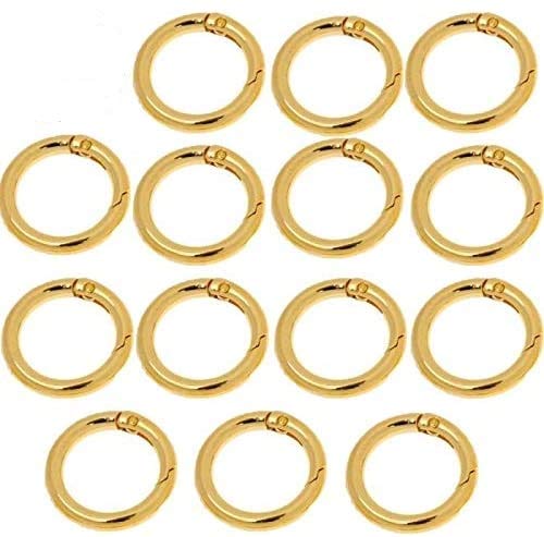 Preisvergleich Produktbild Karabinerhaken Rund, BESTZY 30 Stück Karabinerhaken Schlüsselringe, Frühling Snap Clips Trigger Frühling O-Ring Karabiner Schnappclip für Schlüssel Organisation (33mm)