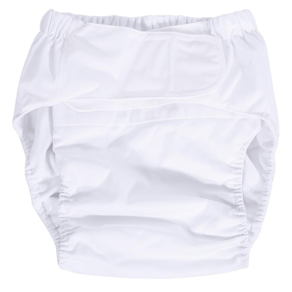 Broco Couche Lavable Adulte, adulte Lavable Adjuatable Incontinence Soins Couches Lavables, réutilisable, absorbant, super absorbant, couche moyenne, sous-vêtements pour incontinence(blanc)