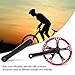 Aluminum Alloy Crank Set, Single Speed Crank Set for Road, Mountain, Folding Bikes 45T-47T Black + Red