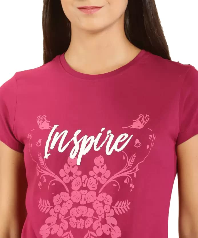 Image of Lyra Women's Cotton Regular Fit T-Shirt