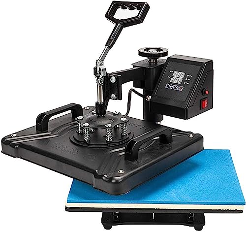 Prensa térmica rotativa 360°, 12 x 15 pulgadas, 8 en 1 digital multifuncional