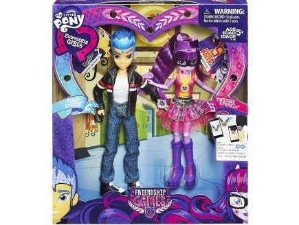 Coffret 2 poupees : Flash Sentry + Twilight Sparkle - Friendship Games - pour My Little Pony Equestria Girls + Carte Tigre