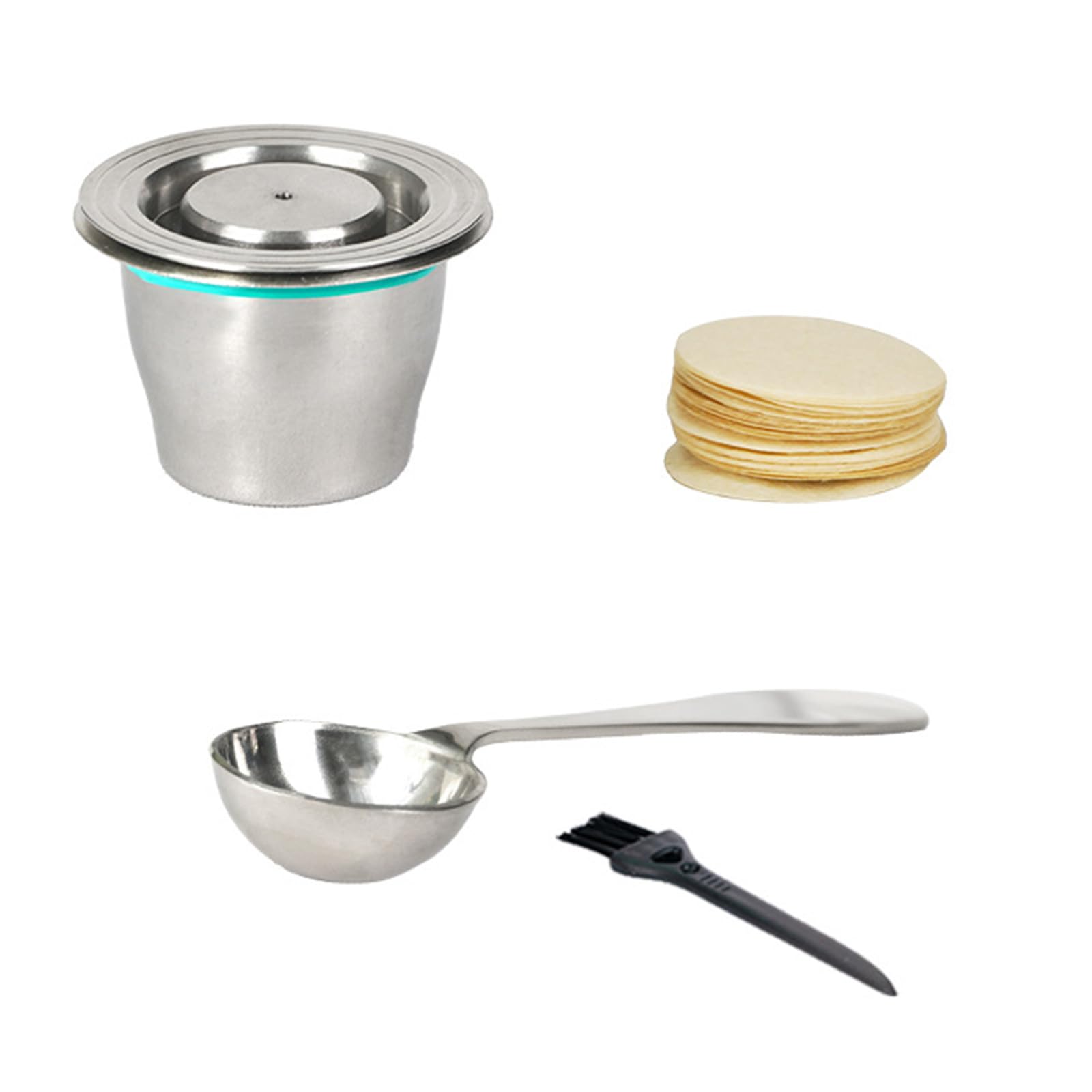 Tsophreniq Stainless Steel Coffee Cup Accessories Filter Sheets Coffee Powder Tamper Suitable for Effective Efficiency Filter