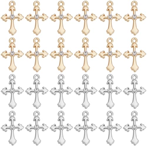 Breloques croix gothique anti-ternissement pour réparer et créer des bijoux