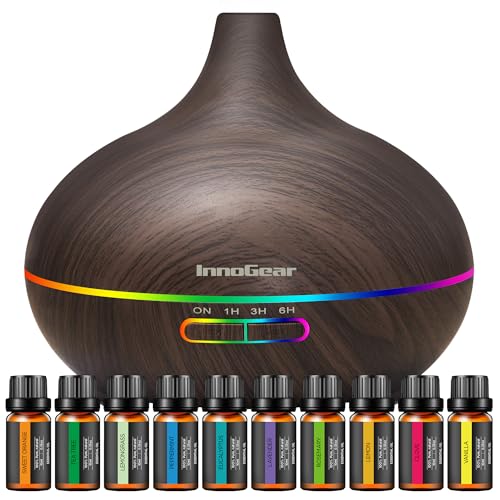 InnoGear Aromatherapy Diffuser & 10 Essential Oils...