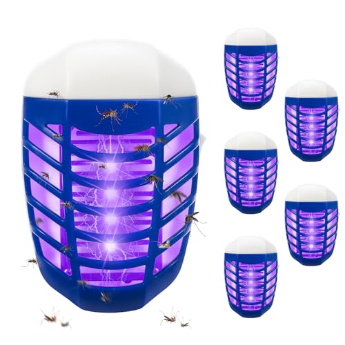 Image of 6 Pack Plug in Bug Zapper, Indoor Bug Zapper Plug in for Flying Insect Fully Automatic Mosquito Trap with Led Light for Patio, Bedroom, Kitchen, Office Mosquito Repellent