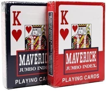 Juego de cartas Maverick Poker Jumbo, naipes de Estados Unidos C, 1000692