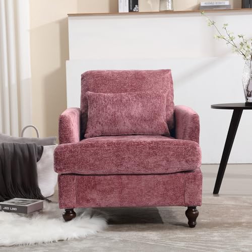 Sillón Plegable Chenille Rojo miniatura 5