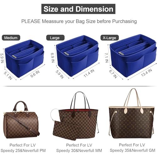 Image of Purse Organizer Insert, Handbag & Tote Organizer, Bag in Bag, Perfect for Speedy Neverfull and More