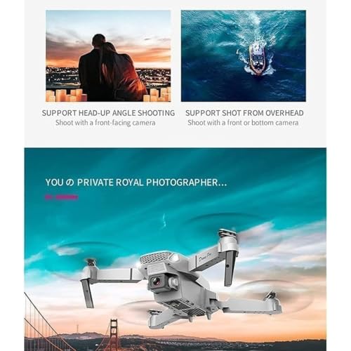 Image of Drone with 4k Camera Foldable 1080P HD Drone with FPV Live Video, Smart Gestures Selfie, Altitude Hold, One Key Take Off /Landing, 3D Flips for Kids and Adults.W4