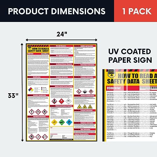 Safety Supply Mart 43237-2 How To Read A Safety Data Sheet (Sds/Msds) Poster thumb #1