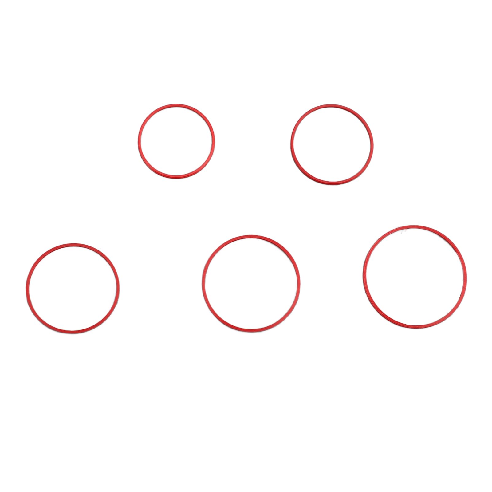 49 teiliges Gummi O Ring Set für Uhrenreparatur, 0,6 x 0,9 mm, Rot, 16 40 mm Durchmesser, Wasserdichte Unterlegscheiben für Uhren Rückabdeckung