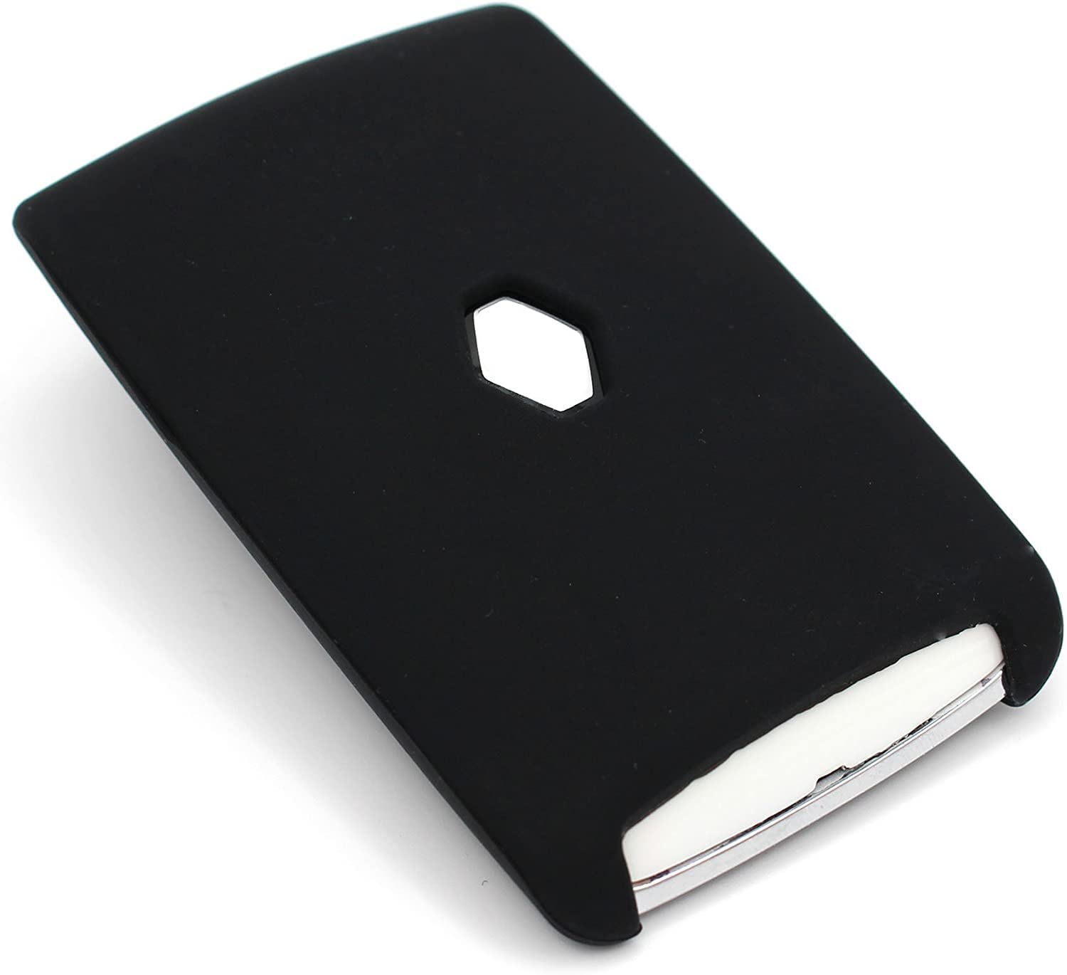 Cover In Silicone Per Chiave Auto Compatibile Renault Captur Megane Clio Zoe Dacia Sandero - 4 Pulsanti - Nero
