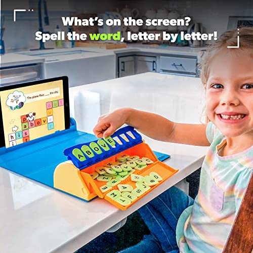 Playshifu Educational Word Game - Plugo Letters (Kit + App With 9 Learning Games) Stem Toy Gifts For Kids Age 4 5 6 7 8 | Phonics, Spellings & Grammar | 48 Alphabet Tiles (Works With Tabs / Mobiles) #TOP1