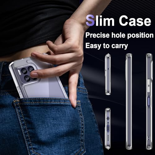 Image of Case for T-Mobile REVVL 7 Pro 5G, Military Grade Drop Protection Phone Case, Yellowing Resistant, Anti-Scratch Hard PC Back, Shockproof Hard Ultra-Thin Protective Cover, Clear