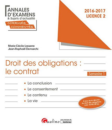 Droit des obligations : Le contrat - L2-S1 Droit des obligations : Le contrat - L2-S1