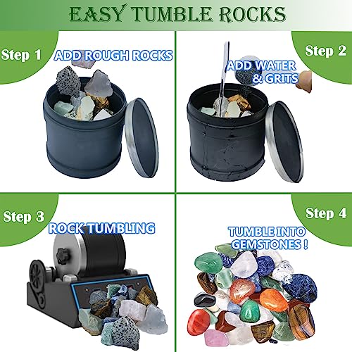 Tonmp SILICON CARBIDE 10 Lbs Rock Tumbler Grit Set, Rock Tumbler Grit Polish Refill thumb #5