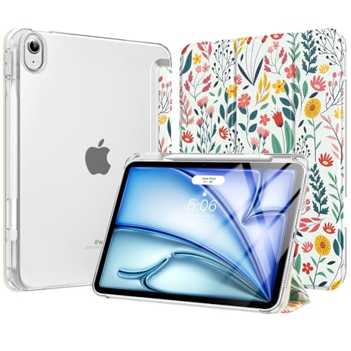 Ya en manzanajugosa.com: MoKo Funda para iPad Air 11 Pulgadas (M4/M3/M2) 2026/2025/2024, iPad Air 5.ª/4.ª Gen 10,9 Pulgadas 2022/2020 con Portalápices, Ligera y Delgada con Soporte Trifold y Cascara Traslúcida PC, Flores