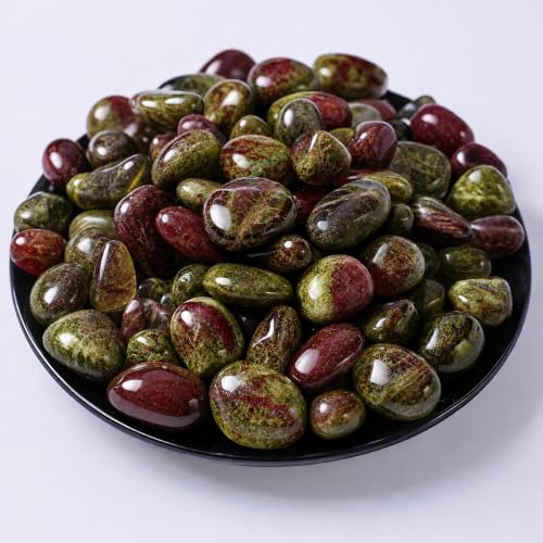 Image of Polished Dragon Blood Jasper Crystals - 72 Pcs, 0.5 inch 10 oz Handpicked Natural Tumbled Gemstones Rocks, Pebbles for Reiki, Chakra, Healing Home Decor