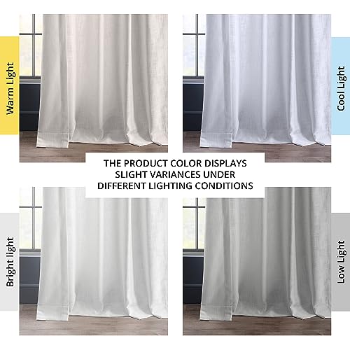 Image of HPD Half Price Drapes Heavy Faux Linen Light Filtering Curtains for Bedroom 96 inch Long (1 Panel) - Rod Pocket Curtain for Living Room - Window Curtains Home Decor - 50 inchW X 96 inchL, Rice White (Pack of 8)
