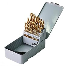 29PCS, Drill Bit Set HSS Titanium Multi Bits Twist Metal Tools 135 Split Point