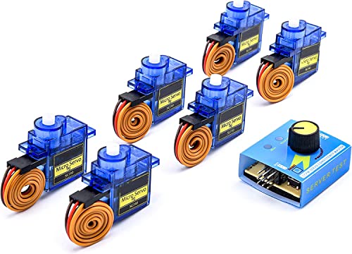 Image of REES52 SG90 9G Micro Servo Motor+Multi Servo Tester for RC Helicopter Airplane Car Boat Robot
