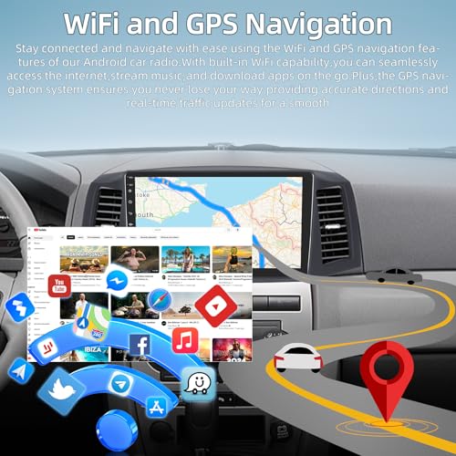 2+64G Android 13 estéreo para carro Jeep Grand Cherokee 2004-2007 - 10,1 polegadas HD IPS rádio com