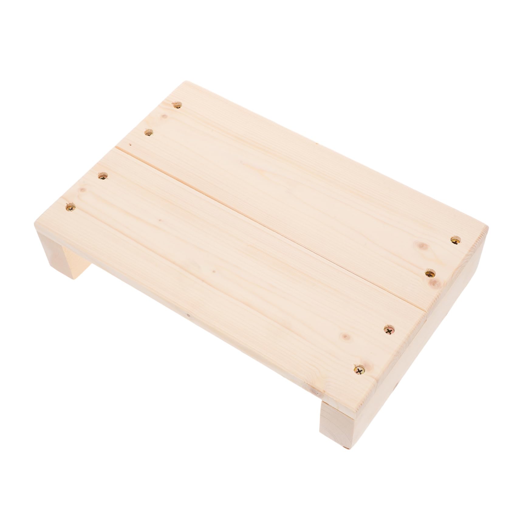 Holz Fußhocker 30X20X6Cm Tritthocker Für Erwachsene Und Kinder Mit Anti-Rutsch-Aufklebern Vielseitiger Holzschemel Für Küche Schlafzimmer Und Badezimmer Innen Und Außen