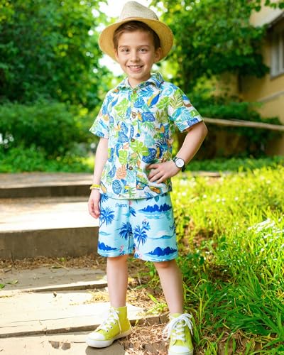 Image of SURF CUZ Surfcuz Little Boys Swim Trunks UPF 50+ Toddler Beach Shorts Swimsuit Kids Quick Dry Swimwear