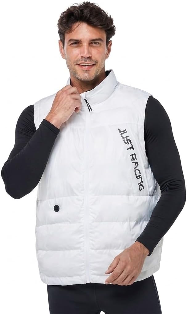 Lightweight Windproof Puffer Vest for Men and Women – Full Zip Water-Resistant Stand Collar Quilted Sleeveless Jacket