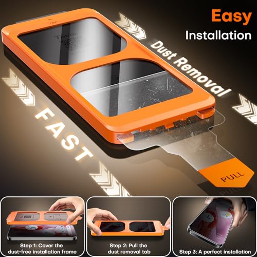 Image of TOCOL for Pixel 9 Pro Privacy Screen Protector 6.3 9H Hardness Military Grade Shatterproof HD Tempered Glass Easy Installation 2 Pack