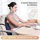 Massagegerät rücken mit Wärme & Vibration, Rückenmassagegerät für Bürostuhl, Massagekissen elektrisch zur Schmerzlinderung, zu Hause Büro Auto Sofa, 3 Heizstufen & 3 Intensitäten, Geschenke - Blau