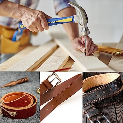 6 Stück Locheisen Set, 1,5mm /2mm /2,5mm /3mm /3,5mm /4mm Leder Stanzwerkzeug Set, Runde Hohl Punch Set, Lochstanzer Edelstahl Locheisensatz für Uhrenarmband Leinwand Papier Kunststoff