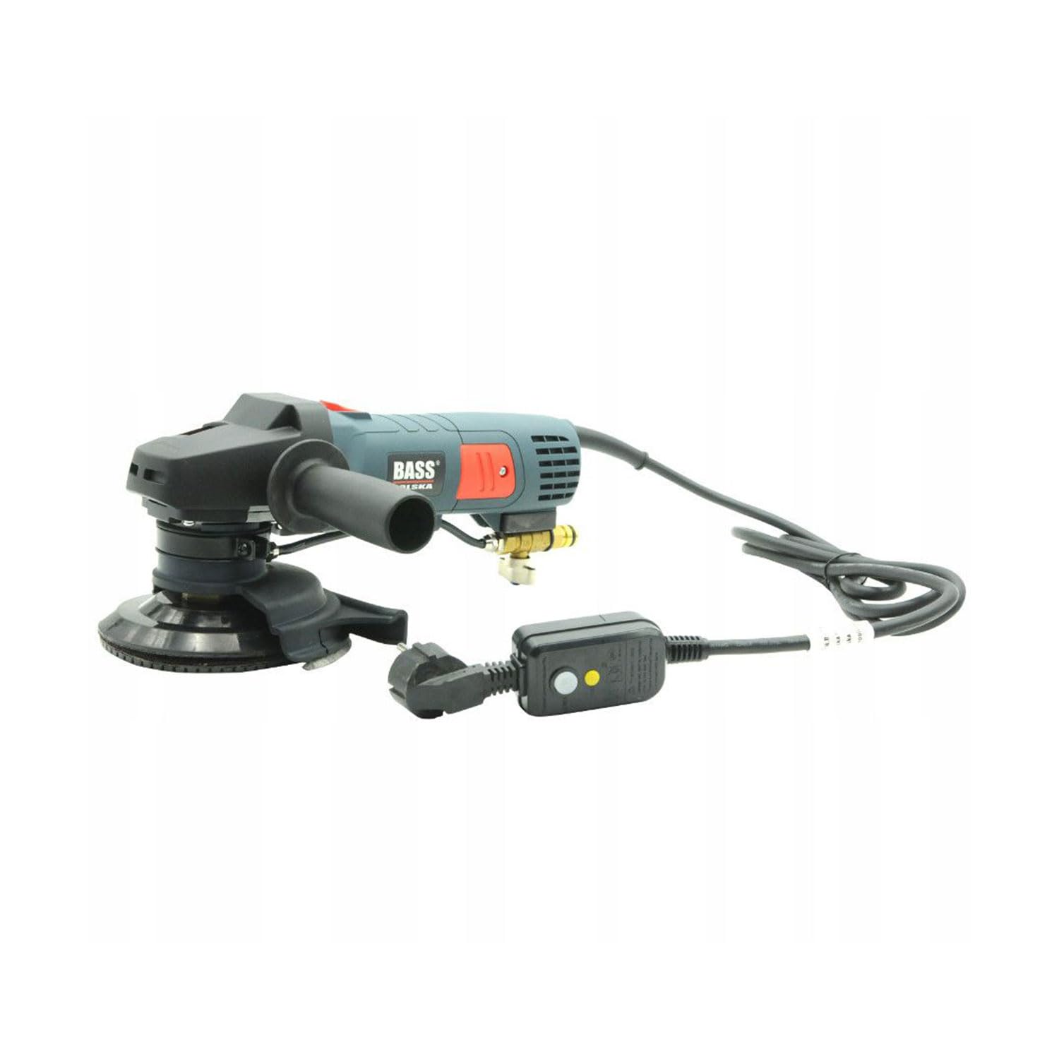 Bass Polska Ponceuse à pierre humide et polisseuse 1100 W 125 mm avec réglage de la vitesse 400-2100 tr/min Disjoncteur PRCD pour marbre, granit et béton