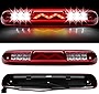 JWCARO LED 3RD Brake Light 07-13 for Chevy Silverado 1500 2500HD 3500HD 07-13 for GMC Sierra 1500 2500HD 3500HD Third Stop Lights High Cargo Tail Lamp Waterproof Replacement Red Lens Chrome Housing