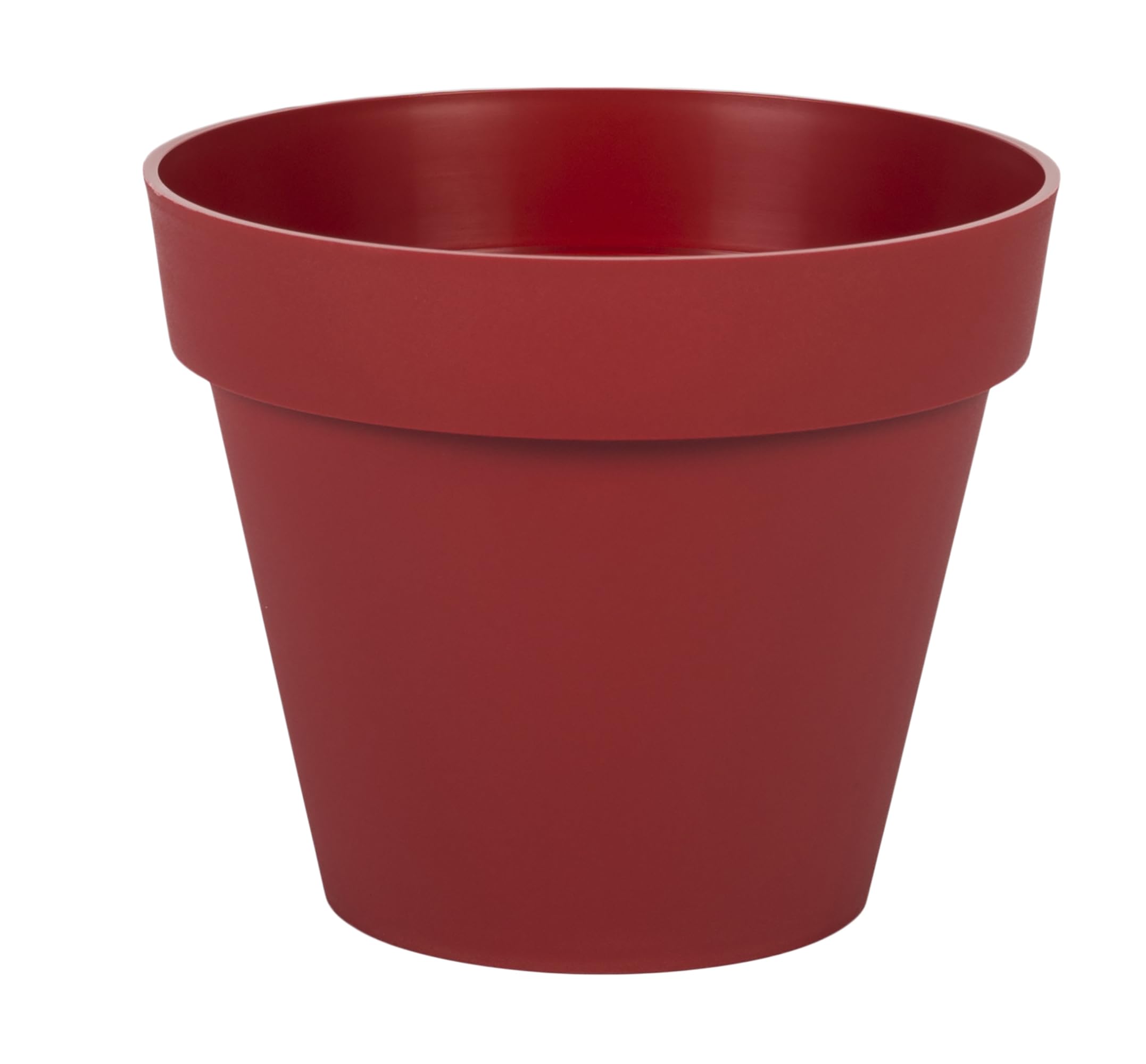 EDA - Round Tuscany Flower Pot Diameter 20 cm - Volume 3 L - Diameter 20 x H 17 cm - Ruby Red