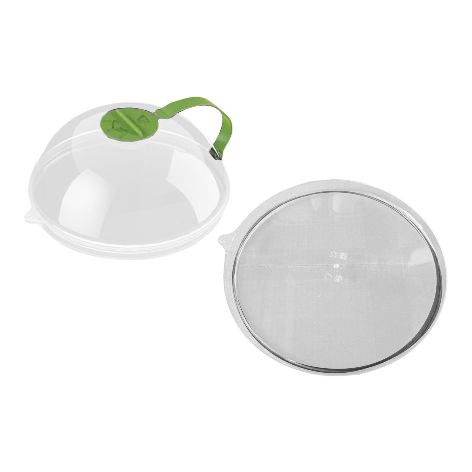 UJEAVETTE Microwave Splatter Cover for Food Portable House Items Microwave Plate Cover Green with Tray-image-31