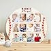 YLOLUL My First Photo Board Baseball Baby's First Photo Frame, Rookie of The Year Birthday, 12 Monthly Milestones Decor